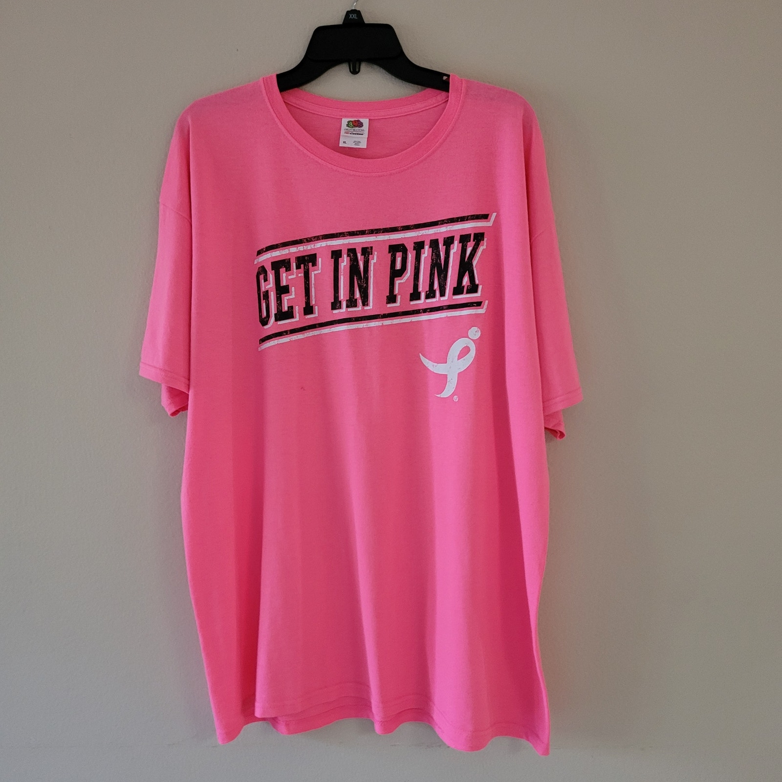 Fruit Of The Loom Pink Breast Cancer Awareness Tee Xl